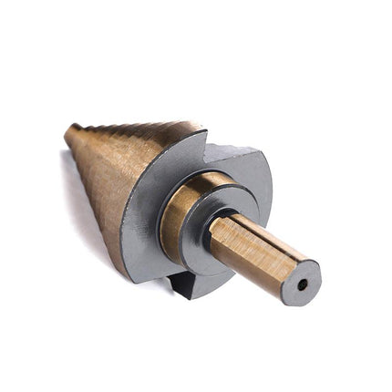 5PCS Titanium HSS Step Drill Bit Set High Speed Steel Cone Hole Cutter Kit Case