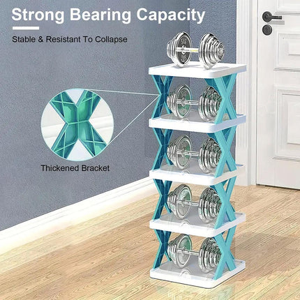 Simple Shoe Rack Home Use Space Saving Clip Storage Organizer Cabinet Stand