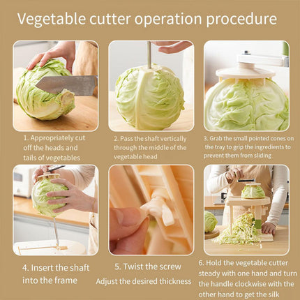 Hand Crank Vegetable Cutter Shredder Cabbage Slicer Household Grater Tool