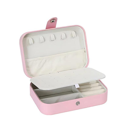 Portable Travel Jewellery Box Organizer Leather Ornaments Display Case Storage