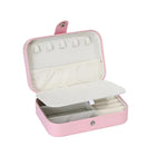 Portable Travel Jewellery Box Organizer Leather Ornaments Display Case Storage