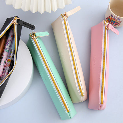 4PCS PU Leather Pen Pencil Case Makeup Cosmetic Bag Portable Storage Pouch AU
