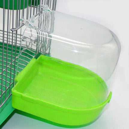 Bird Water Bath Tub For Pet Cage Hanging Bowl Parrot Birdbath Pet Cleaning - Aimall