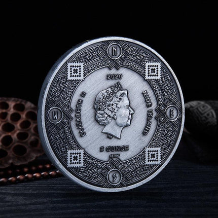 Twelve Constellations Coin Sun and Moon Challenge Medal Double-sided Embossed - Aimall