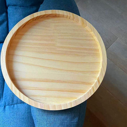 Wooden Sofa Foldable Tray Clip-on Sofa Armrest Tray Coffee Drink Snacks Holder - Aimall