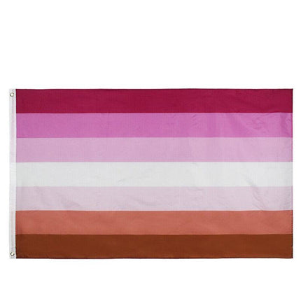 150x90CM Lesbian Flag Rainbow Pride LGBT Mardi Gras Party Outdoor Heavy Duty New - Aimall