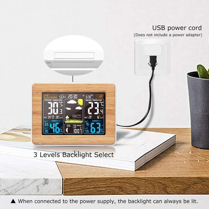 Wireless 7 in 1 Weather Station LCD Display Multifunctional Home Weather Monitor