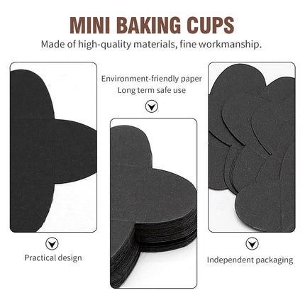 200pcs Valentines Day Paper Chocolate Trays Foldable Dessert Packaging Gift