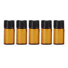 5pcs 2ml-5ml Amber Glass Orifice Reducer Bottles Sample Vial Dram Essential Oils