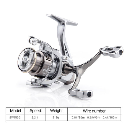 Double Handle Fishing Reel High-Speed Spinning Reel for Freshwater Saltwater