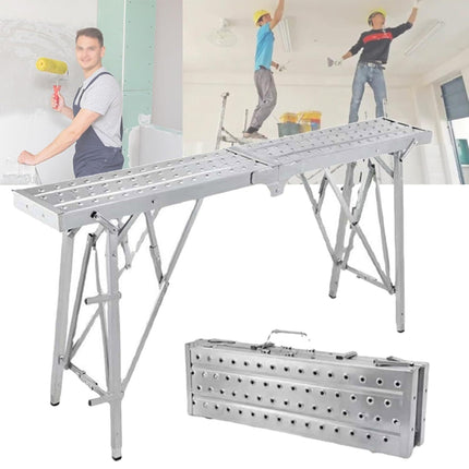 Folding Scaffolding Platform Galvanized Steel Pipe 150kg Load-Bearing Adjustable