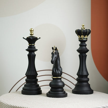 3PCS Chess Table Decoration Ornament for Home Office Desk Decorative Art Craft