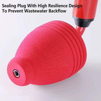 2PCS Toilet Plunger Vacuum Pump Powerful Clog Remover Sewer Drain Unclogging Tool