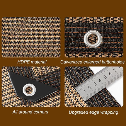 Breathable Sun Shade Sail Canopy Cover Curved Edge Patio Awning Outdoor Brown