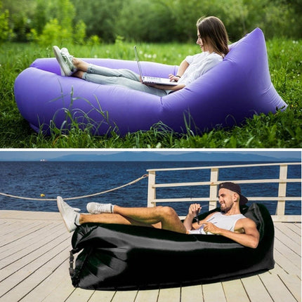 Fast Inflatable Lazy Lounge Air Sofa Bed Camping Beach Hangout Sleeping Bag