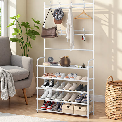 Integrated Coat And Shoe Storage Rack All In One Space Saving Sturdy Durable