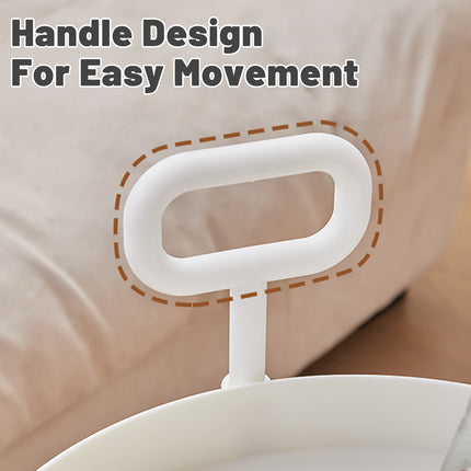 Cream Style Home Coffee Table Movable Creative Sofa Side Table Bedside Table