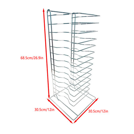 Pizza Baking Rack 14-Tier Iron Pizza Stand Easy to Storage for Kitchen Oven Use