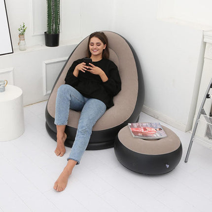 3pcs Inflatable Air Chair Seat Lazy Sofa Lounge Blow Up Ottoman Outdoor Couch