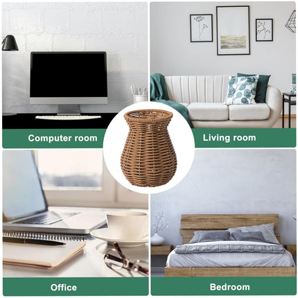 Beautiful Wicker Hand Woven Vase Farmhouse Boho Lightweight Decor Creative Decor