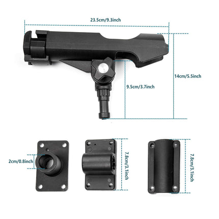 Kayak Fishing Seat Bracket Set Rotatable Mount Boat Holder Accessory 2 Pieces