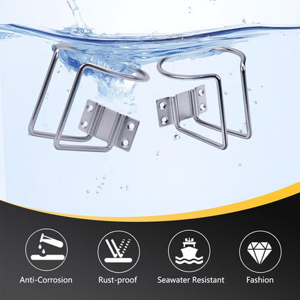 2pcs Cup Stainless Steel Boat Drink Holder Ring Holders Marine Car Truck Yacht