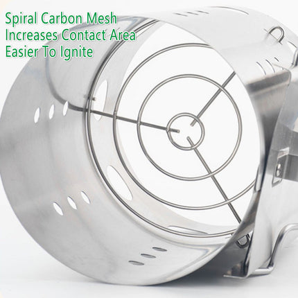 BBQ Chimney Charcoal Starter Stainless Steel Fire Lighter Camping 27 x 17cm