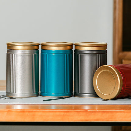 4PCS Tea Storage Container Portable Tea Sealed Jar Home Office Empty Tea Can