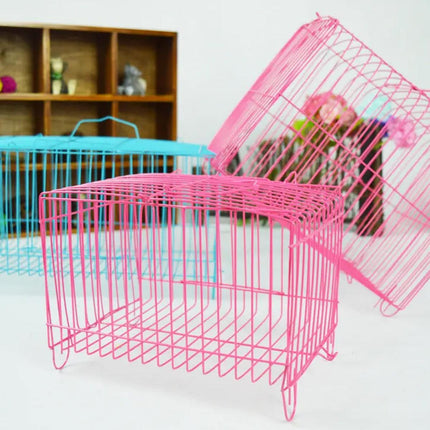 Small Bird Transport Collapsible Cage Travel Pet Carrier Portable Folding Cage