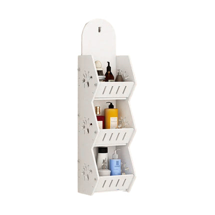 Bathroom Wall Mounted Multi Layer No Drill Storage Shelf Bathroom Organizing