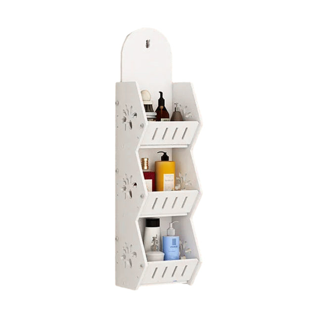 Bathroom Wall Mounted Multi Layer No Drill Storage Shelf Bathroom Organizing