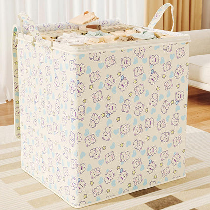 2pcs Large Capacity Clothes Quilt Storage Bags Foldable Zipper Moisture Proof