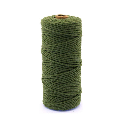 3mm Colored Cotton Rope DIY Hand Woven Macrame Cord Tapestry Binding Craft Rope