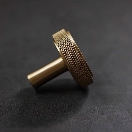 Brass Handle Modern Simple Knurled Copper Pull Closet Drawer Cabinet Door Handle