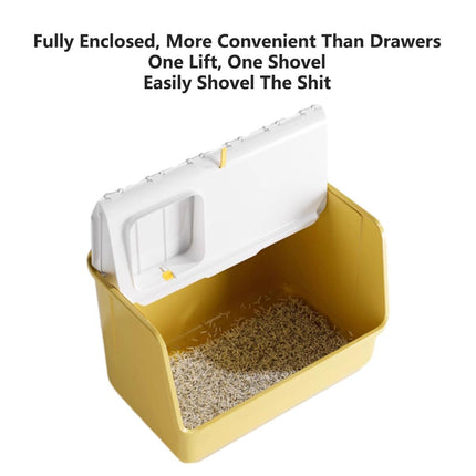 Large Fully Enclosed Cat Litter Box with Lid Odor Control Litter Pan for Cats