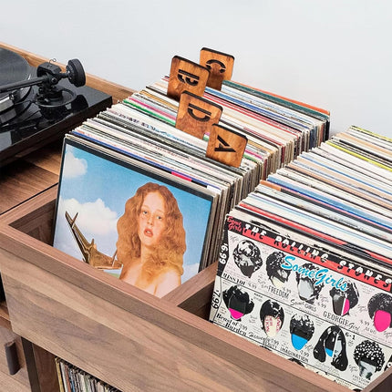 Wood Alphabet Bookmark A-Z Divider Home Vinyl Record Organizer Decorative Tool