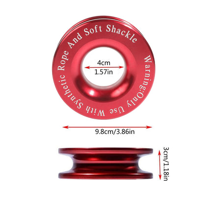 Heavy Duty 41000lbs Recovery Ring Winch Rope Snatch Tow Off-Road Accessory