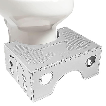 Toilet Footstool Folding Bathroom Step Stool Squat Aid Seat Rest For Daily Use