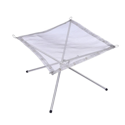 Folding Stainless Steel Mesh Fire Pit Outdoor Camping Hiking Portable Fireplace