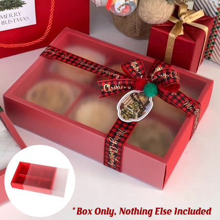 Kraft Paper Mooncake Gift Box 6 Compartment 50pcs Bakery Pastry Packaging Box
