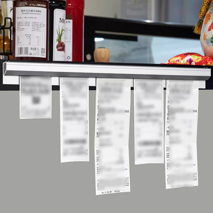 50cm Kitchen Ticket Holder Aluminium Alloy Receipt Menu Clip Self Adhesive