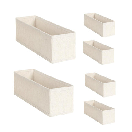 6pcs Foldable Socks Underwear Storage Basket Portable Drawer Organizer Box