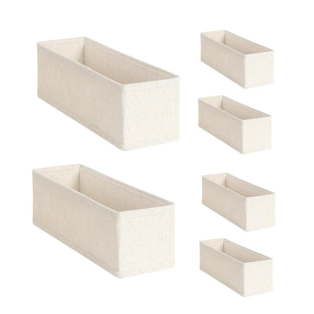6pcs Foldable Socks Underwear Storage Basket Portable Drawer Organizer Box