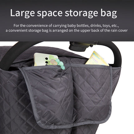 Stroller Cover Rainproof Breathable All Season Pram Protector with Mesh Vents