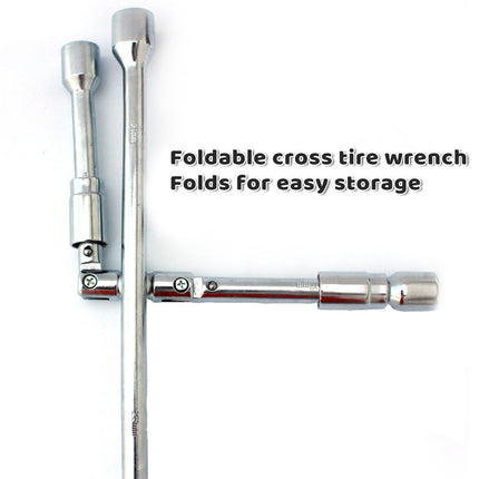 Foldable Tire Wrench Set Carbon Steel For Car SUV Truck Auto Repair Tool Kit