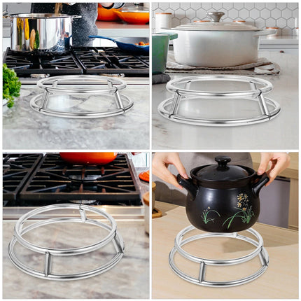 Thickened Stainless Steel Heat Resistant Pot Stand Kitchen Trivet Rack