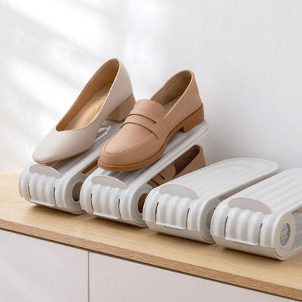 20pcs Shoe Slots Organizer Adjustable Double Layer Shoe Rack Stackable Support