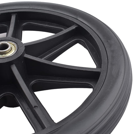 2PCS 8 Inch Wheelchair Front Wheels with Bearings Solid Replacement Wheels