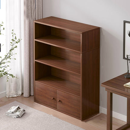 Floor-Standing Bookshelf 4 Tier Sturdy Board Space Saving for Home Office Use