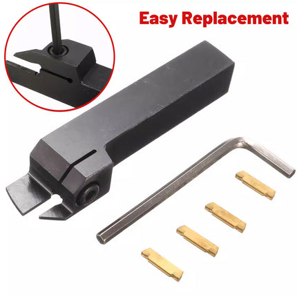 MGEHR1616-2 Lathe Tool Holder with 10pcs MGMN200-G Gold Carbide Inserts